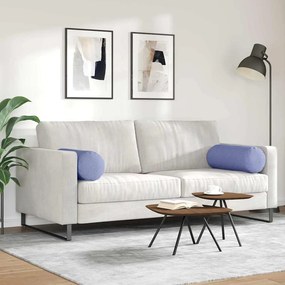 vidaXL Μαξιλάρια Στήριγμα 2 pcs Μπλε τζην Ø 25 x 70 cm ύφασμα
