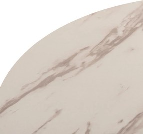 ΤΡΑΠΕΖΙ ΤΡΑΠΕΖΑΡΙΑΣ ROLLO HM9421.11 ΣΤΡΟΓΓΥΛΟ WHITE MARBLE Φ90x74Υεκ.