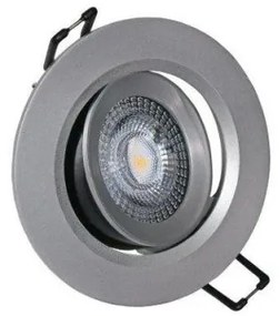 Σποτ Χωνευτό LED Ψευδορoφής Κινητό Στρογγυλό 5W Lumen-21-051600-Ασημί 21-051600