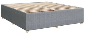 ΚΡΕΒΑΤΙ BOXSPRING ΜΕ ΣΤΡΩΜΑ ΑΝΟΙΧΤΟ ΓΚΡΙ 180X200 ΕΚ. ΥΦΑΣΜΑΤΙΝΟ 3287542