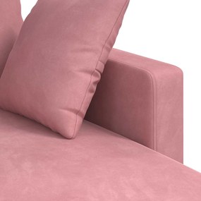 vidaXL Καναπές Ροζ 228 x 134 x 80 εκ Βελούδο