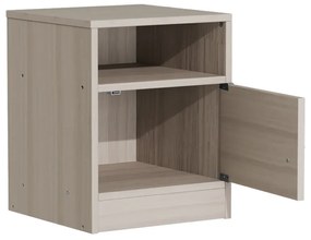 Κομοδίνο Foly pakoworld με ένα ντουλάπι γκρι oak 40x40x50εκ (1 τεμάχια)