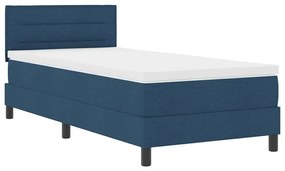 vidaXL Κρεβάτι box spring με στρώμα με στρώμα Μπλε 80 x 200 cm ύφασμα