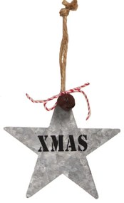 Στολίδι αστέρι &quot;XMAS&quot; από τσίγκο 10εκ.