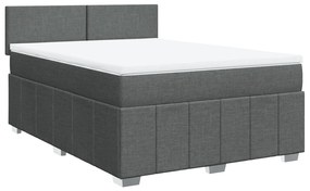 ΚΡΕΒΑΤΙ BOXSPRING ΜΕ ΣΤΡΩΜΑ ΣΚΟΥΡΟ ΓΚΡΙ 140X200 ΕΚ ΥΦΑΣΜΑΤΙΝΟ 3289385