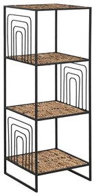 Ράφια Home ESPRIT Μαύρο Μέταλλο ίνα 35 x 35 x 98 cm