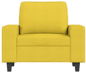 vidaXL Πολυθρόνα Ανοιχτό Κίτρινη 60 εκ. Υφασμάτινη