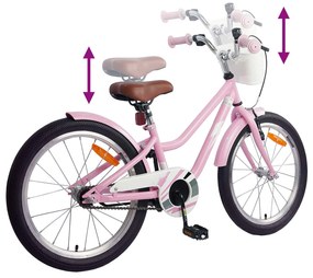 vidaXL Παιδικό Ποδήλατο 20 ίντσες για 6-11 ετών Απαλό Ροζ