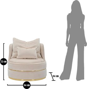 Πολυθρόνα Πράσινο/Χρυσό PARIS SPACE Πράσινο και Χρυσό 84x84x72