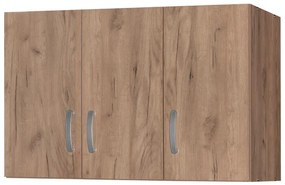 Ντουλάπα τρίφυλλη και πατάρι Zelia φυσικό 90x42x240εκ. 90x42x240 εκ.