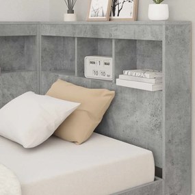 vidaXL Κεφαλάρι Αποθήκης Γκρι σκυροδέματος 80 cm Επεξεργασμένο ξύλο