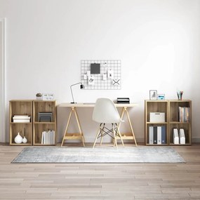 vidaXL Σετ επίπλου τηλεόρασης 4 pcs Χειροποίητη δρυς 72 x 35 x 36.5 cm