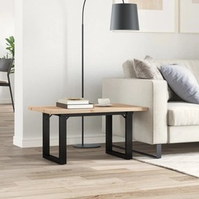 vidaXL Τραπεζάκι Σαλονιού Πλαίσιο Ο Μασίφ Πεύκο/Ατσάλι