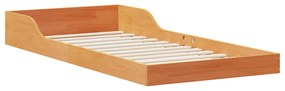 vidaXL Σκελετός Κρεβατιού Καφέ κεριού 90 x 210 cm Μασίφ ξύλο πεύκου