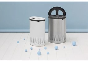 Καλάθι πλυσίματος Brabantia Selector 1003787, 55 l, 2 διαμερίσματα, οπές εξαερισμού, πλήρωση χωρίς άνοιγμα, Λευκό