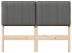 vidaXL Ταπετσαρισμένο κεφαλάρι Καφέ και Ανοιχτό Γκρι 120 cm