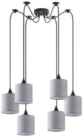 Κρεμαστό Φωτιστικό Οροφής Ύφασμα ADEPT H300 Φ50 Homelighting-77-9025-Γκρι 77-9025