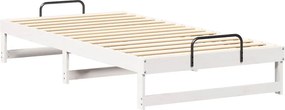 vidaXL Σκελετός Κρεβατιού Λευκό 100 x 200 cm Στερεά ξυλεία πεύκου