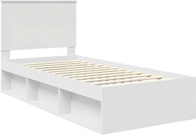 vidaXL Σκελετός Κρεβατιού Λευκό 75 x 190 cm Στερεά ξυλεία πεύκου