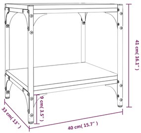 ΈΠΙΠΛΟ ΤΗΛΕΟΡΑΣΗΣ ΓΚΡΙ SONOMA 40X33X41 ΕΚ. ΕΠΕΞ. ΞΥΛΟ &amp; ΑΤΣΑΛΙ 819305