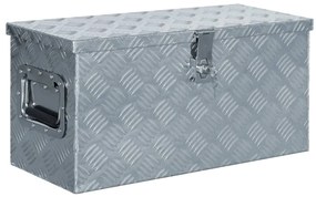 vidaXL Κουτί Αποθήκευσης Ασημί 61,5 x 26,5 x 30 εκ. Αλουμινίου