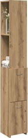 vidaXL Ντουλάπι μπάνιου Δρυς τεχνίτης 25x25x170 cm Κατασκευασμένο ξύλο