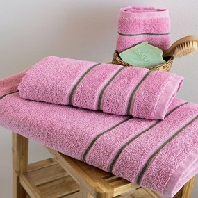 Πετσέτες Jodi (Σετ 3τμχ) Pink Palamaiki Σετ Πετσέτες 70x140cm 100% Cotton