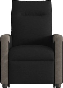 vidaXL Πολυθρόνα Ηλεκτρική Ανακλινόμενη με Ανύψωση Μαύρη Υφασμάτινη