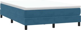 vidaXL Box Spring κρεβάτι χωρίς στρώμα σκούρο μπλε 140x220cm Βελούδινο