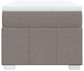 Κρεβάτι Boxspring με Στρώμα Taupe 80x200 εκ. Υφασμάτινο - Μπεζ-Γκρι