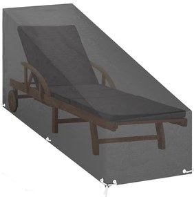 vidaXL Κάλυμμα Ξαπλώστρας 2 τεμ με 12 Κρίκους 200x65x35/60 εκ Πολυαιθ.