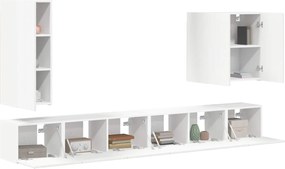 vidaXL Επιτοίχιο 6 pcs Λευκό