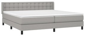 ΚΡΕΒΑΤΙ BOXSPRING ΜΕ ΣΤΡΩΜΑ ΑΝΟΙΧΤΟ ΓΚΡΙ 200X200 ΕΚ. ΥΦΑΣΜΑΤΙΝΟ 3130057