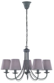 Φωτιστικό Οροφής Cortez 110600578 Cement Trio Lighting Μέταλλο,Ύφασμα