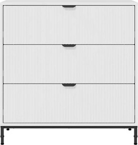 vidaXL Πλαϊνό γραφείο Υψηλής γυαλάδας λευκό 79,5 x 33 x 82 εκ