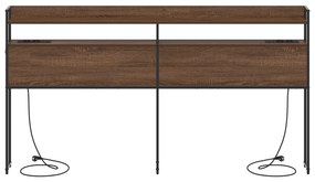vidaXL Κεφαλάρι Αποθήκης με ράφι Καφέ δρυς 180 cm Επεξεργασμένο ξύλο