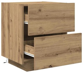 vidaXL Κομοδίνο artisan δρυς 45 x 40 x 55 εκ Επεξεργασμένο ξύλο