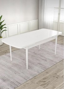 Stewehome Μοντέρνο τραπέζι από MDF επεκτεινόμενο λευκό