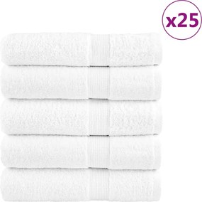 vidaXL Πετσέτες Μπάνιου Premium SOLUND 25 τεμ. Λευκό 70x140 εκ. 600 γρ./μ²