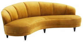 Καναπές Dschinn Τριθέσιος Βελούδο Κίτρινο  237x122x78 εκ. - Κίτρινο