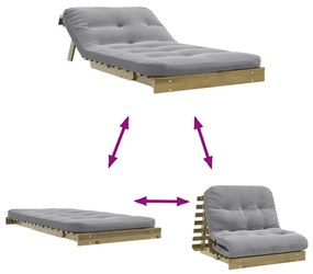 ΚΑΝΑΠΕΣ ΚΡΕΒΑΤΙ FUTON/ΣΤΡΩΜΑ 100X206X11 ΕΜΠΟΤΙΣΜΕΝΟ ΞΥΛΟ ΠΕΥΚΟΥ 846770