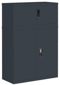 vidaXL Αρχειοθήκη Ανθρακί 90 x 40 x 130 εκ. Ατσάλινη