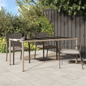 vidaXL Τραπεζάκι Κήπου Μπεζ 190x90x75 εκ Πολυ Ράτα