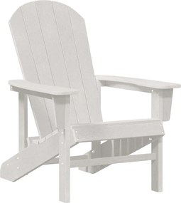 vidaXL Καρέκλα Adirondack Λευκό 82 x 74 x 92 εκ. HDPE