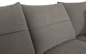 Γωνιακός καναπές αριστερή γωνία Montana pakoworld γκρι ύφασμα με μαξιλάρια σε απόχρωση ανοιχτό γκρι 275x215x93εκ