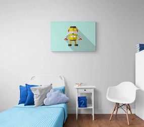 Εικόνα ενός κίτρινου ρομπότ σε μπλε φόντο