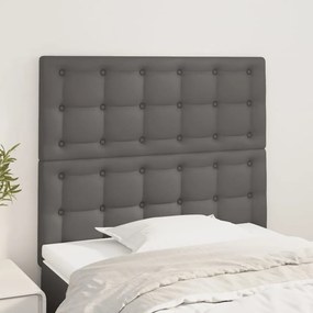 vidaXL Κεφαλάρι Γκρι 80x5x118/128 εκ. από Συνθετικό Δέρμα