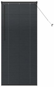 vidaXL Ρολό Παραθύρου με κουρτίνες Άλλο Μαύρο 80 x 130 εκ Αλουμίνιο
