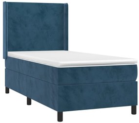 ΚΡΕΒΑΤΙ BOXSPRING ΜΕ ΣΤΡΩΜΑ ΣΚΟΥΡΟ ΜΠΛΕ 90X200 ΕΚ. ΒΕΛΟΥΔΙΝΟ 3132541