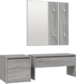 vidaXL Σετ Επίπλων Διαδρόμου Γκρι Sonoma Επεξεργασμένο Ξύλο